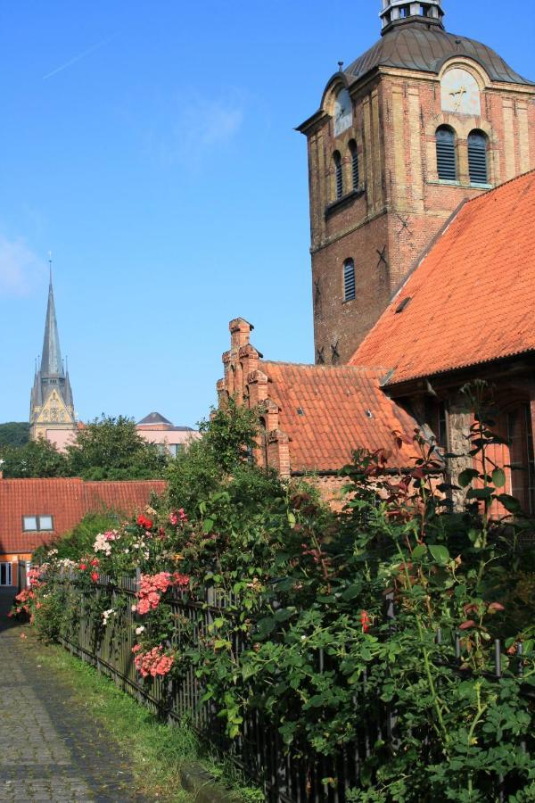 Zentrale Ferienwohnung „Treibholz“ Im Sonnenblumenhaus フレンスブルク エクステリア 写真